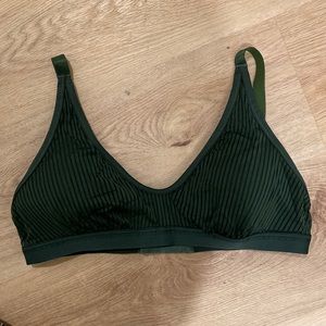 Aerie bralette, emerald green, size large